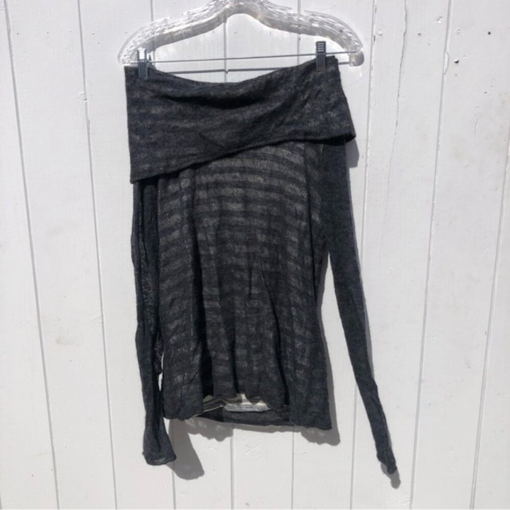 Anthropologie Moth Cowl Neck Striped Sweater Wool Alpaca Blend